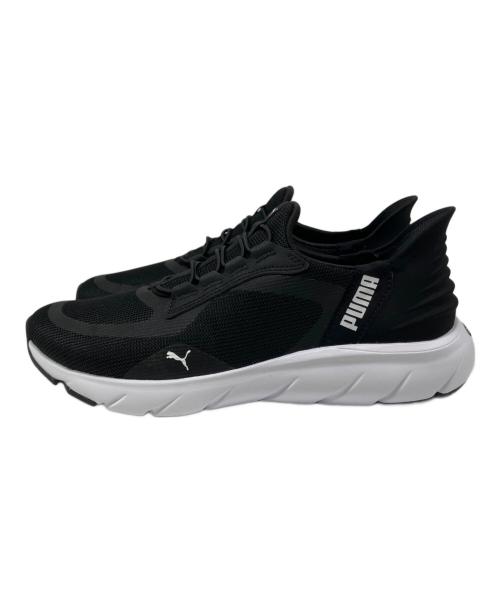 PUMA（プーマ）PUMA (プーマ) ソフトライド フレックスレース イーズイン ALT ワイド ランニングシューズ ブラック×ホワイト サイズ:US 8.5の古着・服飾アイテム