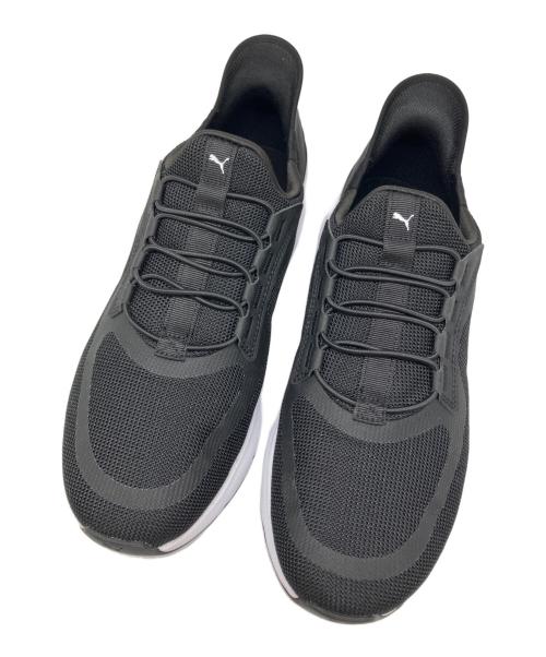 PUMA（プーマ）PUMA (プーマ) ソフトライド フレックスレース イーズイン ALT ワイド ランニングシューズ ブラック×ホワイト サイズ:US 8.5の古着・服飾アイテム
