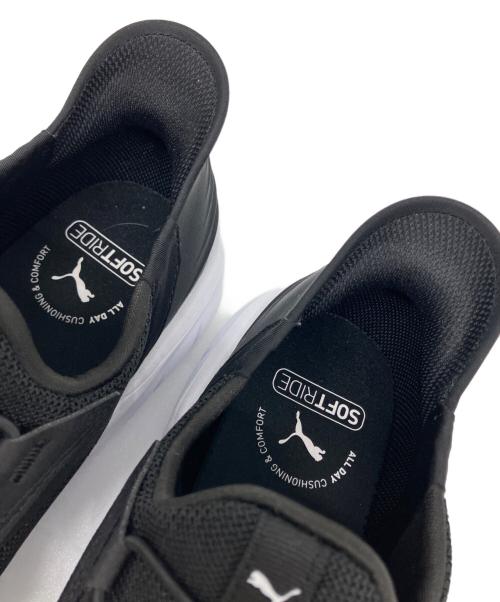 PUMA（プーマ）PUMA (プーマ) ソフトライド フレックスレース イーズイン ALT ワイド ランニングシューズ ブラック×ホワイト サイズ:US 8.5の古着・服飾アイテム
