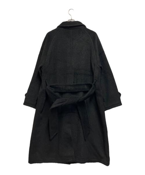 soerte（ソエルテ）soerte (ソエルテ) ウールブレンドシャギーオーバーコート ブラック サイズ:1の古着・服飾アイテム