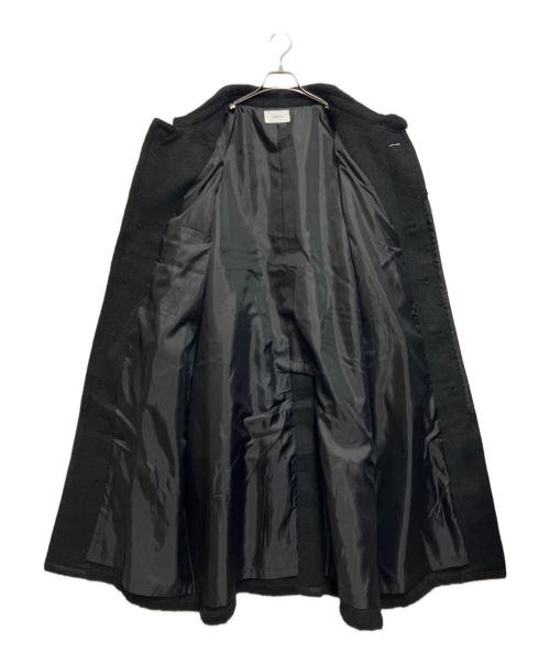 soerte（ソエルテ）soerte (ソエルテ) ウールブレンドシャギーオーバーコート ブラック サイズ:1の古着・服飾アイテム