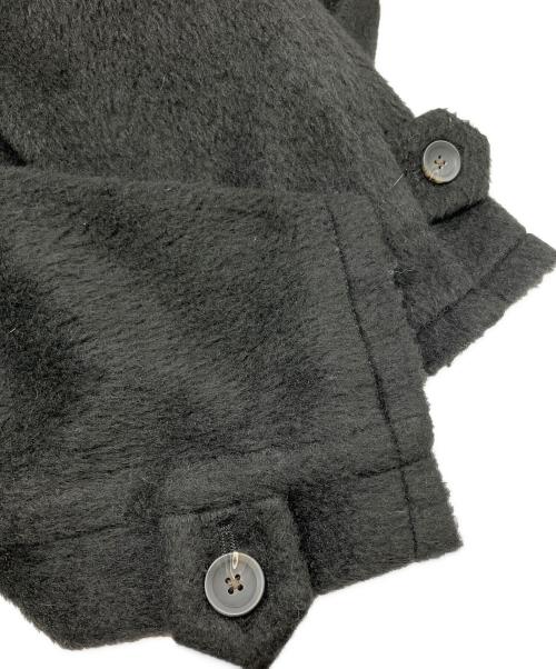 soerte（ソエルテ）soerte (ソエルテ) ウールブレンドシャギーオーバーコート ブラック サイズ:1の古着・服飾アイテム