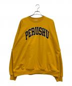 PERUSHUペルーシュ）の古着「カレッジスウェット」｜イエロー