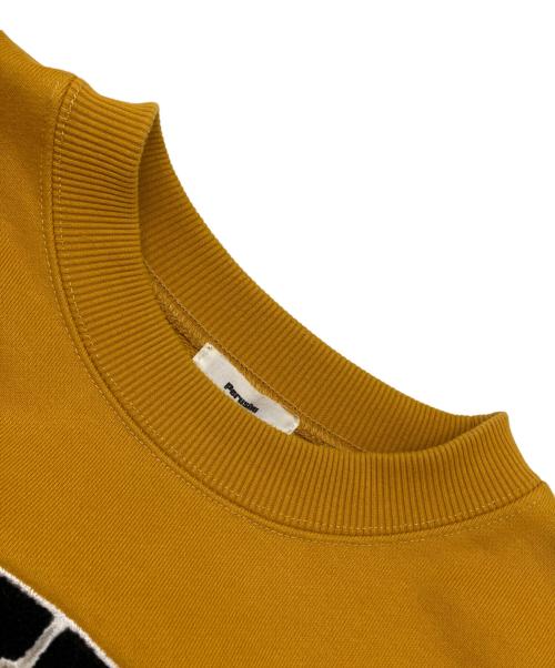 PERUSHU（ペルーシュ）PERUSHU (ペルーシュ) カレッジスウェット イエロー サイズ:Lの古着・服飾アイテム