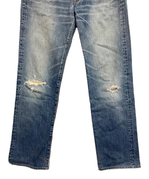 Hysteric Glamour（ヒステリックグラマー）Hysteric Glamour (ヒステリックグラマー) ダメージデニムパンツ スカイブルー サイズ:SIZE 不明の古着・服飾アイテム
