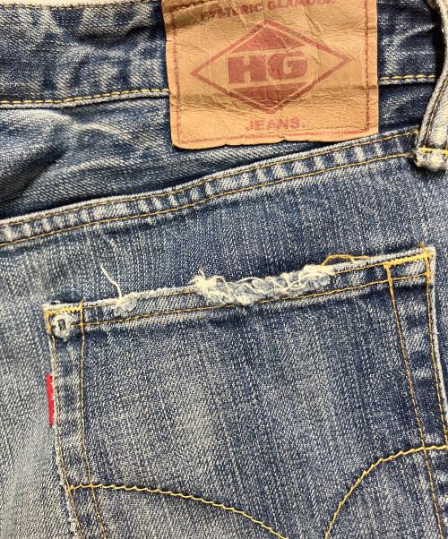 Hysteric Glamour（ヒステリックグラマー）Hysteric Glamour (ヒステリックグラマー) ダメージデニムパンツ スカイブルー サイズ:SIZE 不明の古着・服飾アイテム