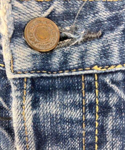 Hysteric Glamour（ヒステリックグラマー）Hysteric Glamour (ヒステリックグラマー) ダメージデニムパンツ スカイブルー サイズ:SIZE 不明の古着・服飾アイテム