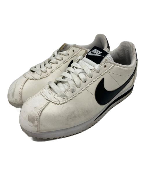 NIKE（ナイキ）NIKE (ナイキ) CLASSIC CORTEZ LEATHER ブラック×ホワイト サイズ:24の古着・服飾アイテム