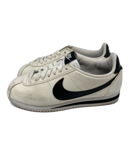 NIKE（ナイキ）NIKE (ナイキ) CLASSIC CORTEZ LEATHER ブラック×ホワイト サイズ:24の古着・服飾アイテム