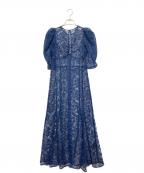 FRAY IDフレイ アイディー）の古着「エンブロイダリードレス」｜ブルー