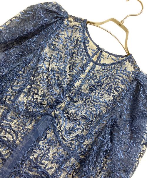 FRAY ID（フレイ アイディー）FRAY ID (フレイ アイディー) エンブロイダリードレス ブルー サイズ:1の古着・服飾アイテム