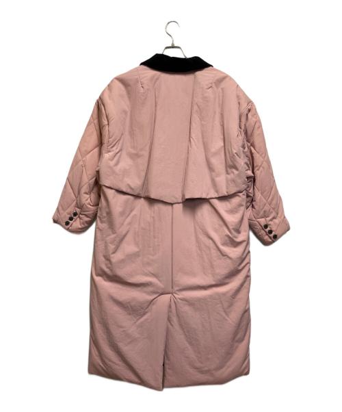 PAMEO POSE（パメオポーズ）PAMEO POSE (パメオポーズ) Comforter Coat ピンク×ブラック サイズ:FREEの古着・服飾アイテム