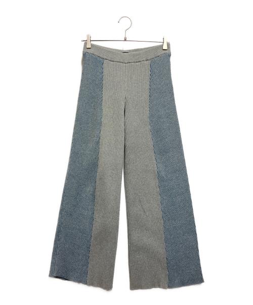 PAMEO POSE（パメオポーズ）PAMEO POSE (パメオポーズ) Patching Knit Pants ライトグレー サイズ:FREEの古着・服飾アイテム