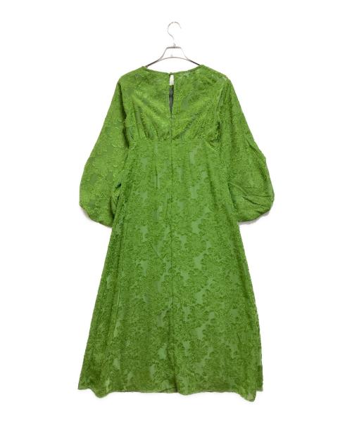 Lily Brown（リリーブラウン）Lily Brown (リリーブラウン) ツッキリボリュームワンピース グリーン サイズ:FREEの古着・服飾アイテム