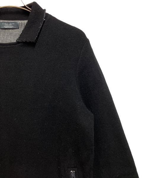 ZARA（ザラ）ZARA (ザラ) ニットライダース ブラック サイズ:SIZE Lの古着・服飾アイテム