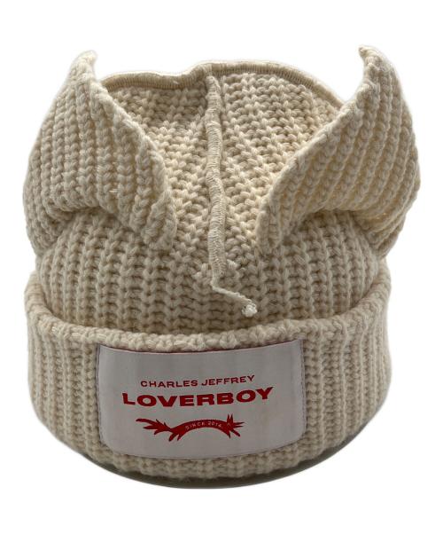 LOVERBOY（ラヴァーボーイ）LOVERBOY (ラヴァーボーイ) ニット帽 アイボリーの古着・服飾アイテム