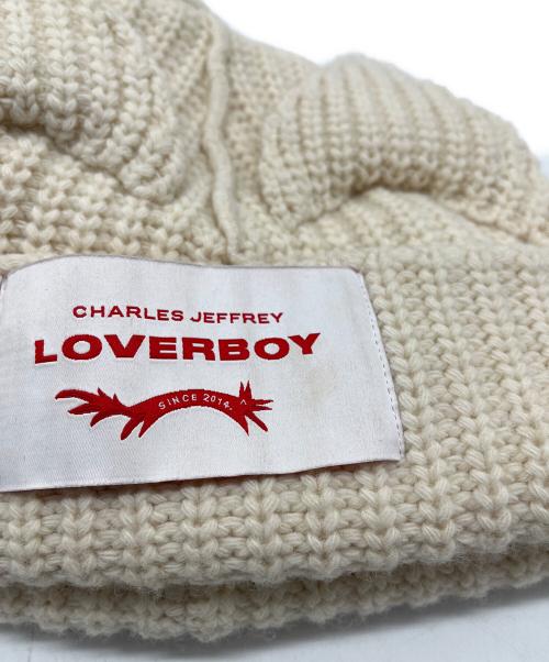 LOVERBOY（ラヴァーボーイ）LOVERBOY (ラヴァーボーイ) ニット帽 アイボリーの古着・服飾アイテム