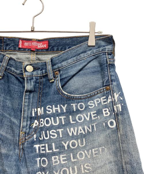 LEVI'S（リーバイス）LEVI'S (リーバイス) COMME des GARCONS JUNYA WATANABE MAN (コムデギャルソンジュンヤワタナベマン) ダメージデニムパンツ ブルー サイズ:Lの古着・服飾アイテム