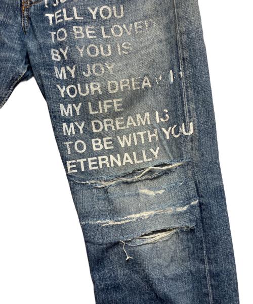 LEVI'S（リーバイス）LEVI'S (リーバイス) COMME des GARCONS JUNYA WATANABE MAN (コムデギャルソンジュンヤワタナベマン) ダメージデニムパンツ ブルー サイズ:Lの古着・服飾アイテム