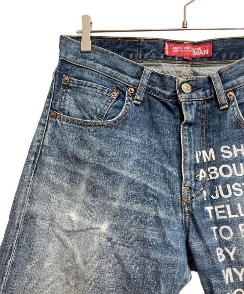 LEVI'S（リーバイス）LEVI'S (リーバイス) COMME des GARCONS JUNYA WATANABE MAN (コムデギャルソンジュンヤワタナベマン) ダメージデニムパンツ ブルー サイズ:Lの古着・服飾アイテム