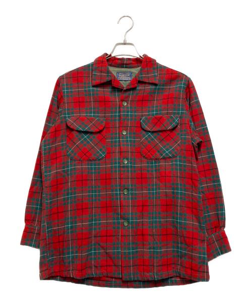 PENDLETON（ペンドルトン）PENDLETON (ペンドルトン) 長袖シャツ レッド×グレー サイズ:Mの古着・服飾アイテム