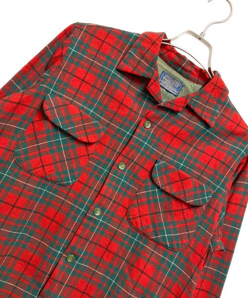 PENDLETON（ペンドルトン）PENDLETON (ペンドルトン) 長袖シャツ レッド×グレー サイズ:Mの古着・服飾アイテム
