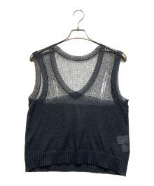 RIM.ARK（リムアーク）の古着「Mohair mix minimum knit vest」｜ブラック
