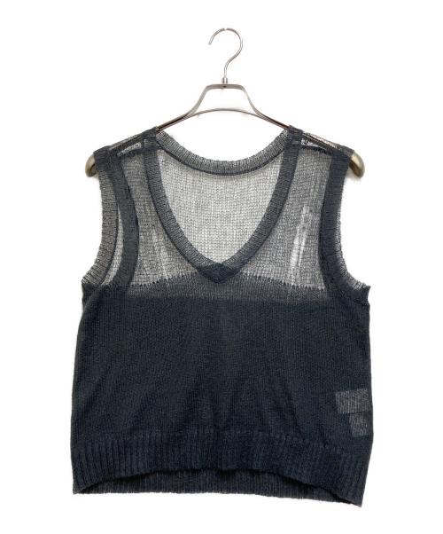 RIM.ARK（リムアーク）RIM.ARK (リムアーク) Mohair mix minimum knit vest ブラック サイズ:FREEの古着・服飾アイテム