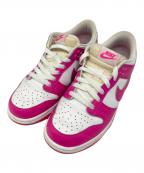 NIKEナイキ）の古着「ダンク Low GS」｜ピンク×ホワイト