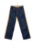 世田谷ベースセタガヤベース）の古着「デニムドッキングチノパンツ」｜ベージュ×ネイビー