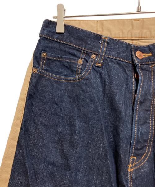 世田谷ベース（セタガヤベース）世田谷ベース (セタガヤベース) デニムドッキングチノパンツ ベージュ×ネイビー サイズ:W32×L31の古着・服飾アイテム