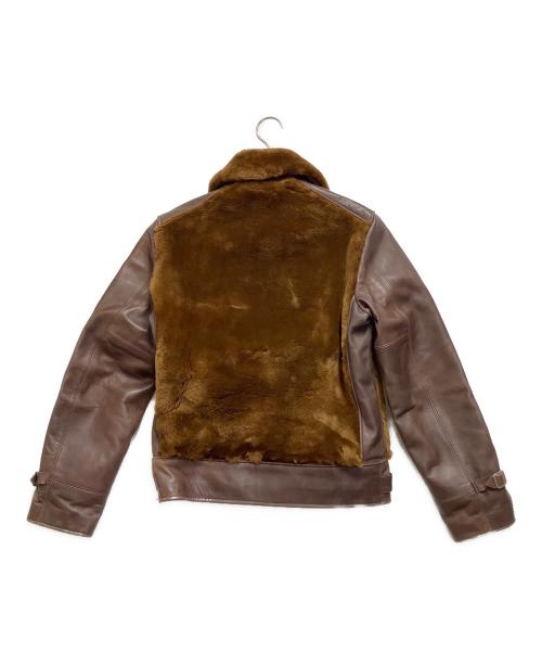 Laskinlamb（ラスキンラム）LaskinLamb (ラスキンラム) 熊ジャン ブラウン サイズ:36の古着・服飾アイテム