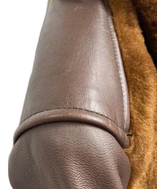 Laskinlamb（ラスキンラム）LaskinLamb (ラスキンラム) 熊ジャン ブラウン サイズ:36の古着・服飾アイテム