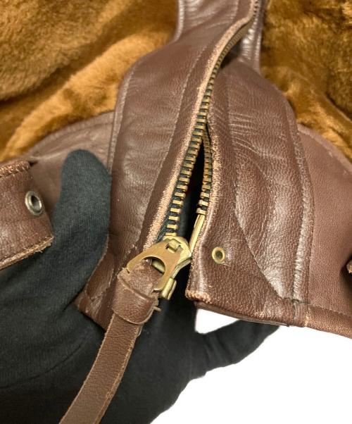 Laskinlamb（ラスキンラム）LaskinLamb (ラスキンラム) 熊ジャン ブラウン サイズ:36の古着・服飾アイテム