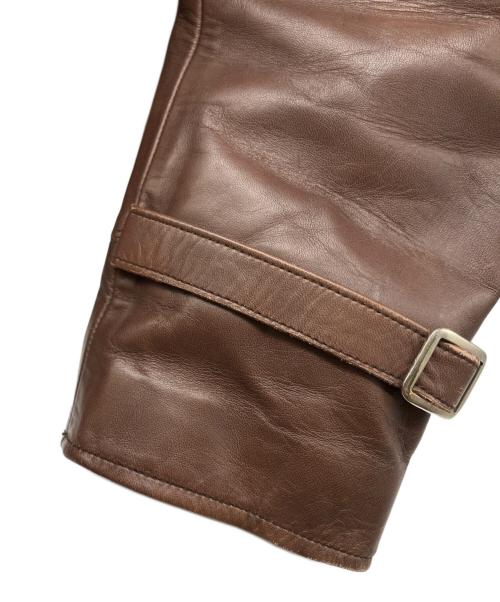 Laskinlamb（ラスキンラム）LaskinLamb (ラスキンラム) 熊ジャン ブラウン サイズ:36の古着・服飾アイテム