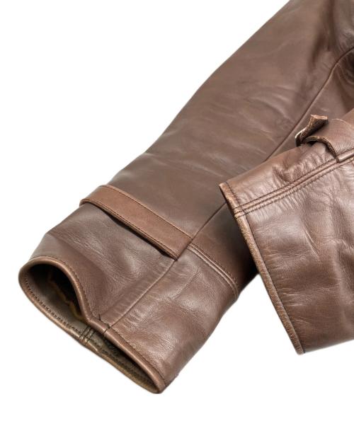 Laskinlamb（ラスキンラム）LaskinLamb (ラスキンラム) 熊ジャン ブラウン サイズ:36の古着・服飾アイテム