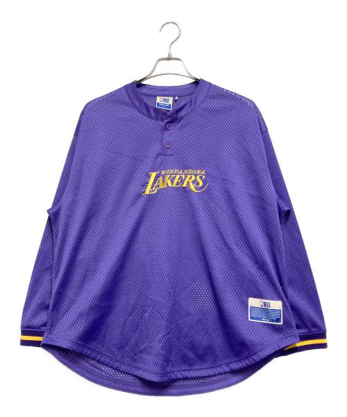 WIND AND SEA（ウィンダンシー）WIND AND SEA (ウィンダンシー) LAKERS (レイカーズ) Mesh Long Sleeve パープル サイズ:Sの古着・服飾アイテム