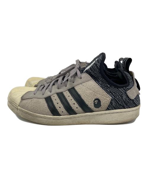 adidas（アディダス）adidas (アディダス) A BATHING APE (アベイシングエイプ) ローカットスニーカー グレー サイズ:SIZE 28.5の古着・服飾アイテム