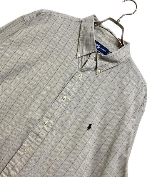 POLO RALPH LAUREN（ポロ・ラルフローレン）POLO RALPH LAUREN (ポロ・ラルフローレン) ボタンダウンシャツ ライトグレー サイズ:18の古着・服飾アイテム