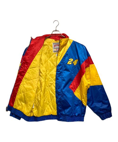 NUTMEC（ナツメグ）NUTMEC (ナツメグ) レーシングジャケット ブルー×イエロー×レッド サイズ:SIZE XLの古着・服飾アイテム