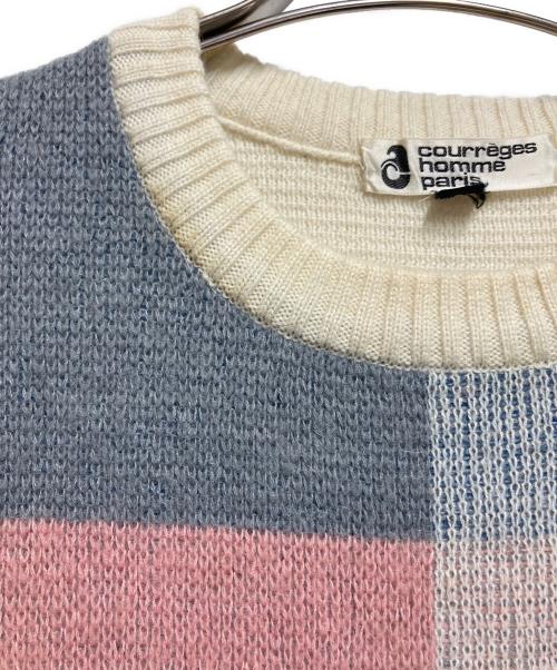 courreges homme（クレージュオム）courreges homme (クレージュオム) 厚手ニット マルチカラー サイズ:ＳＩＺＥ　Ｌの古着・服飾アイテム