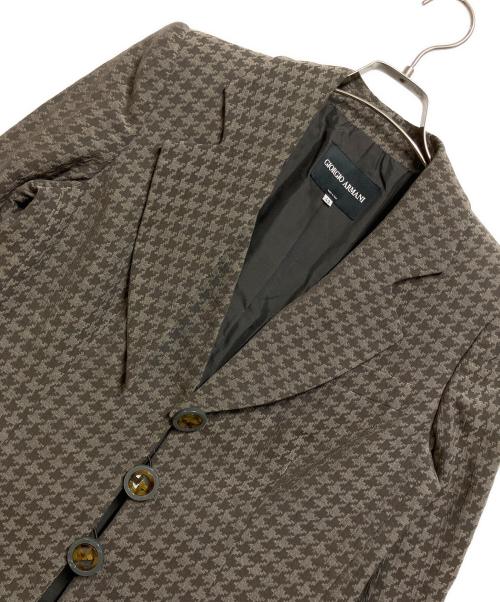 GIORGIO ARMANI（ジョルジョアルマーニ）GIORGIO ARMANI (ジョルジョアルマーニ) テーラードジャケット ブラウン×ベージュ サイズ:42の古着・服飾アイテム