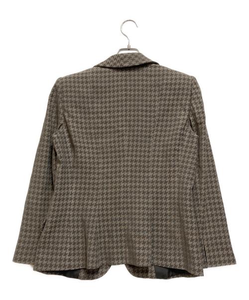 GIORGIO ARMANI（ジョルジョアルマーニ）GIORGIO ARMANI (ジョルジョアルマーニ) テーラードジャケット ブラウン×ベージュ サイズ:42の古着・服飾アイテム