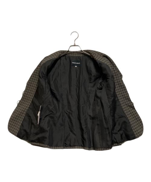 GIORGIO ARMANI（ジョルジョアルマーニ）GIORGIO ARMANI (ジョルジョアルマーニ) テーラードジャケット ブラウン×ベージュ サイズ:42の古着・服飾アイテム