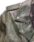 中古・古着 DIESEL (ディーゼル) ダブルライダースジャケット グリーン サイズ:S：7000円
