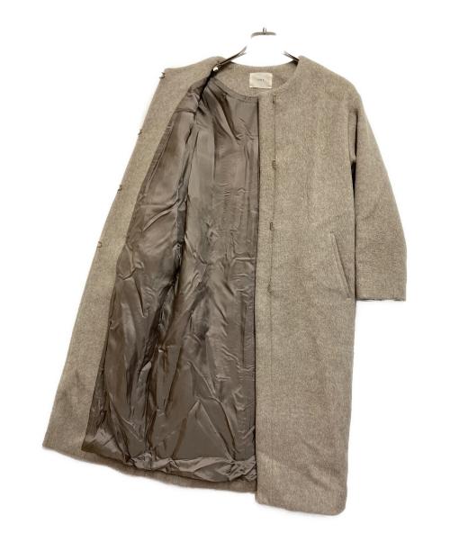 IENA（イエナ）IENA (イエナ) ノーカラーコート ライトグレー サイズ:不明の古着・服飾アイテム