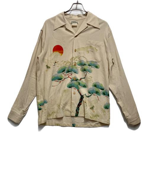 MAKANA LEI（マカナレイ）MAKANA LEI (マカナレイ) 長袖シャツ ベージュ サイズ:Lの古着・服飾アイテム