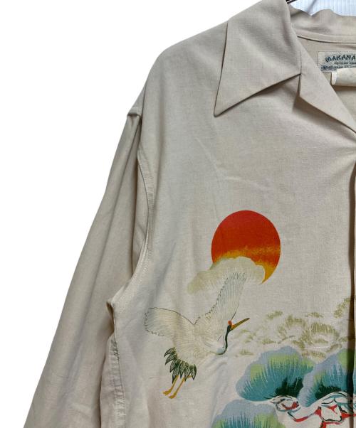 MAKANA LEI（マカナレイ）MAKANA LEI (マカナレイ) 長袖シャツ ベージュ サイズ:Lの古着・服飾アイテム