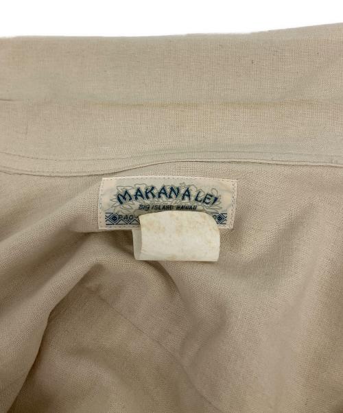MAKANA LEI（マカナレイ）MAKANA LEI (マカナレイ) 長袖シャツ ベージュ サイズ:Lの古着・服飾アイテム