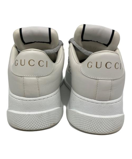GUCCI（グッチ）GUCCI (グッチ) 厚底ローカットスニーカー ホワイト サイズ:36の古着・服飾アイテム